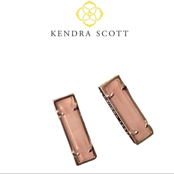 Gifted…NWT Kendra Scott Lady Stud Earrings pink silver - Picture 2 of 6